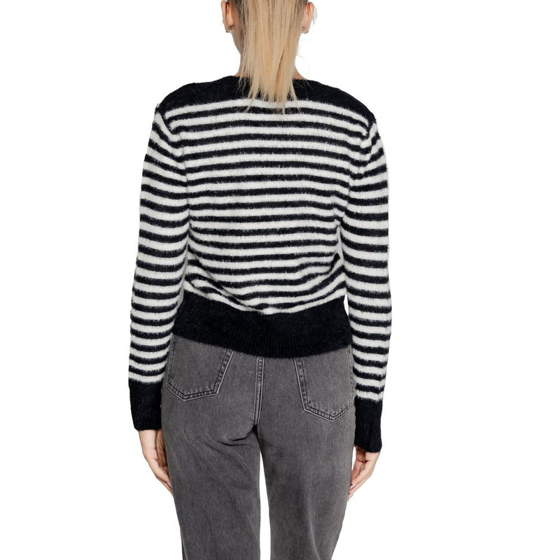 Black And White Polyester Sweater Only