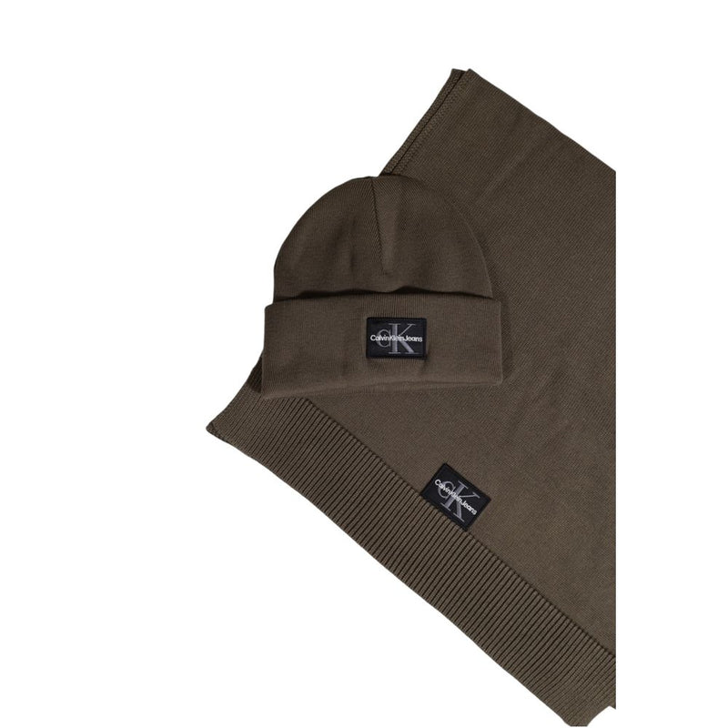 Brown Cotton Scarf Calvin Klein Jeans