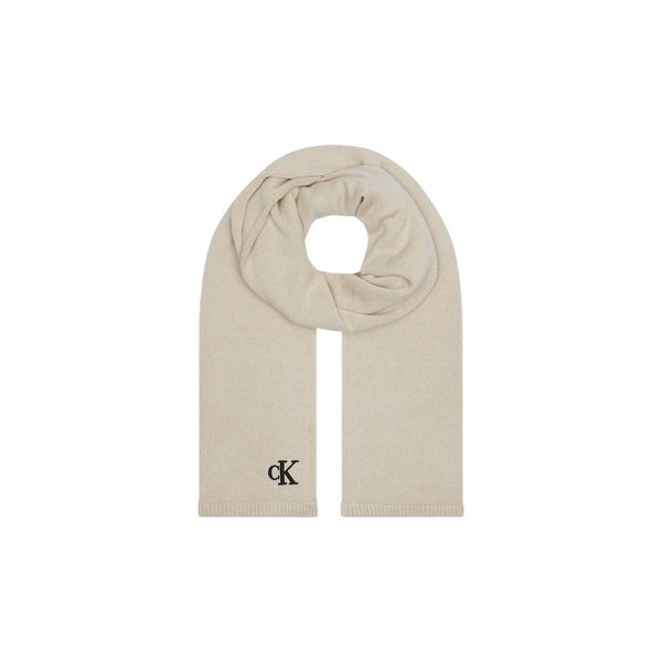 Beige Cotton Scarf Calvin Klein