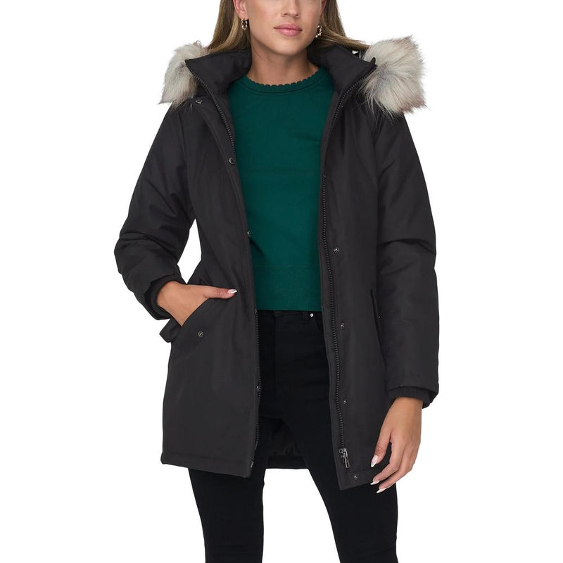 Black Polyester Jackets & Coat Only