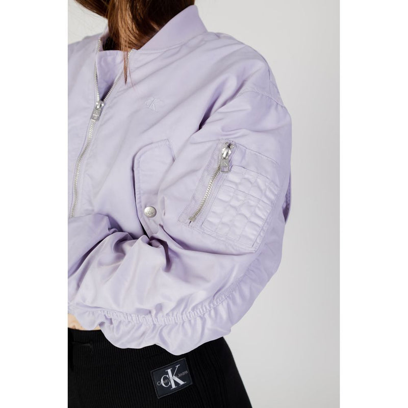 Purple Polyamide Jackets & Coat Calvin Klein Jeans