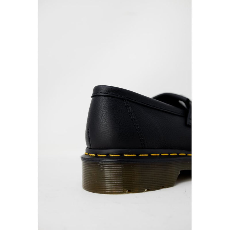 Black Leather Flat Shoe Dr. Martens