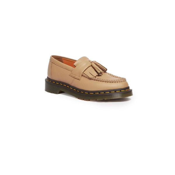 Beige Leather Flat Shoe Dr. Martens