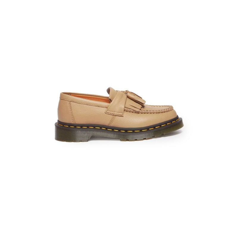 Beige Leather Flat Shoe Dr. Martens