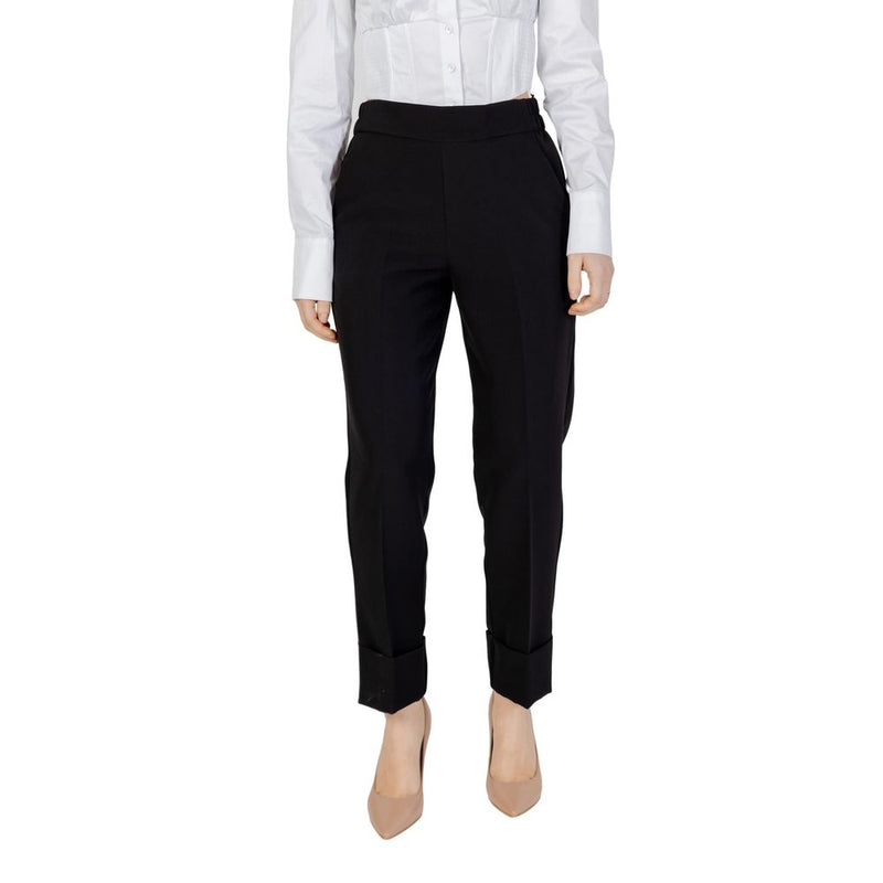 Black Polyester Jeans & Pant Sandro Ferrone