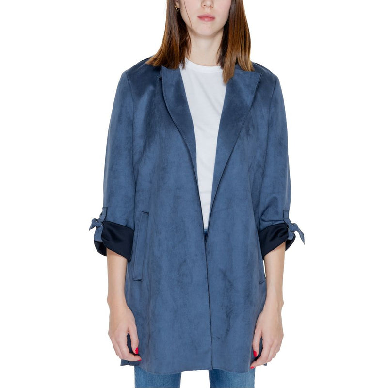 Blue Polyester Jackets & Coat Only