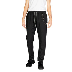 Black Polyester Jeans & Pant Gianni Lupo