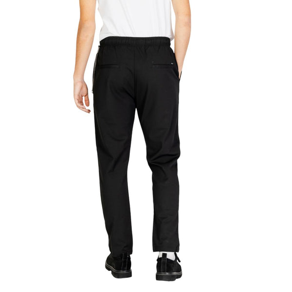 Black Polyester Jeans & Pant Gianni Lupo