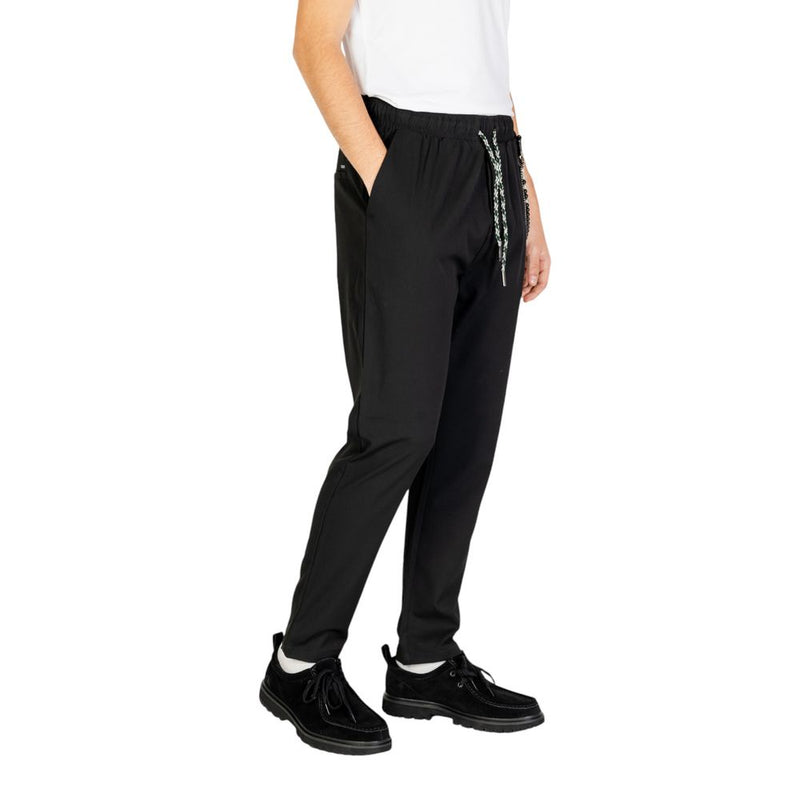 Black Polyester Jeans & Pant Gianni Lupo