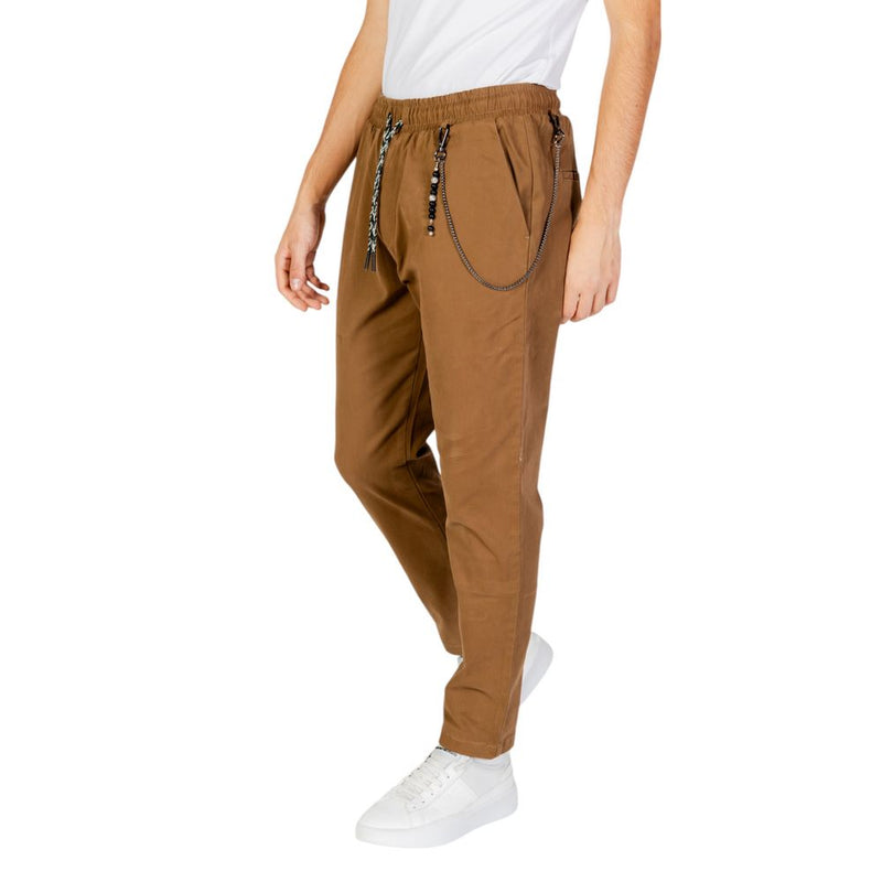 Brown Cotton Jeans & Pant Gianni Lupo