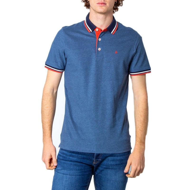 Blue Cotton Polo Shirt Jack Jones