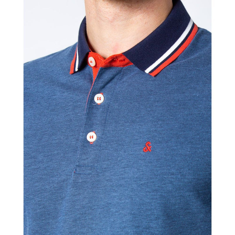 Blue Cotton Polo Shirt Jack Jones