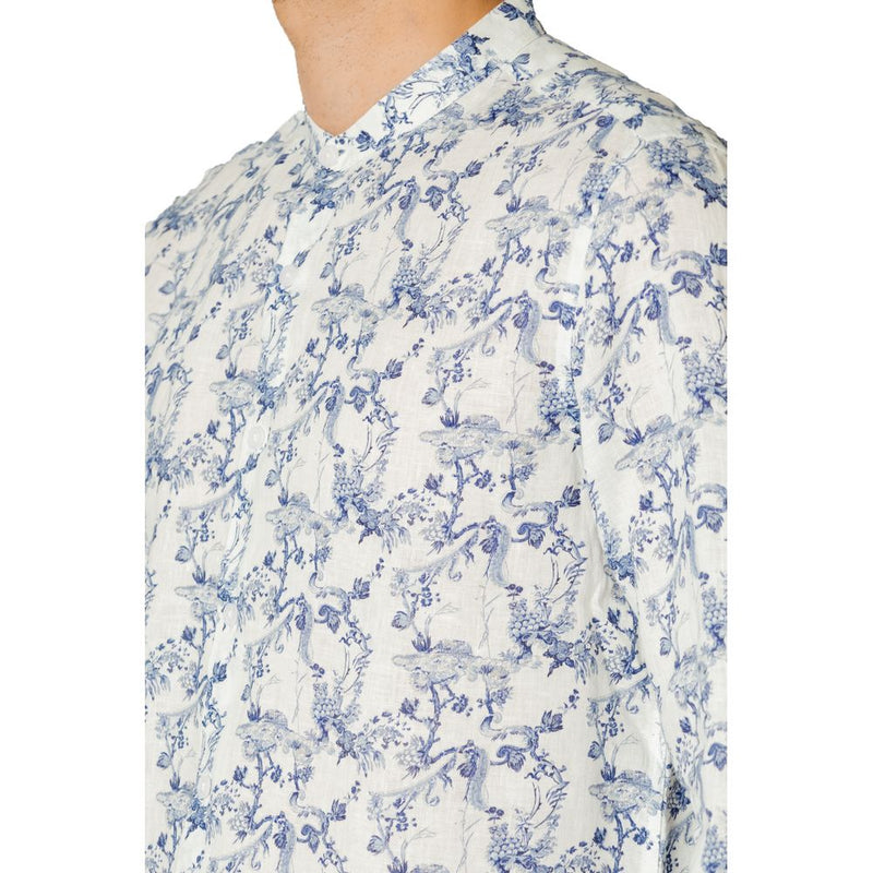 Blue Linen Shirt Gianni Lupo