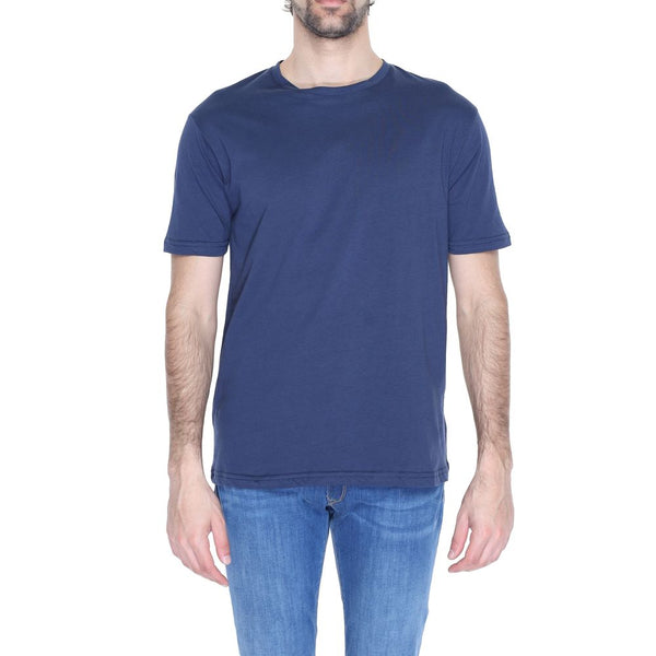 Blue Cotton T-Shirt Gianni Lupo