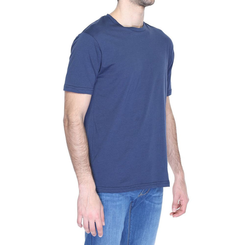 Blue Cotton T-Shirt Gianni Lupo