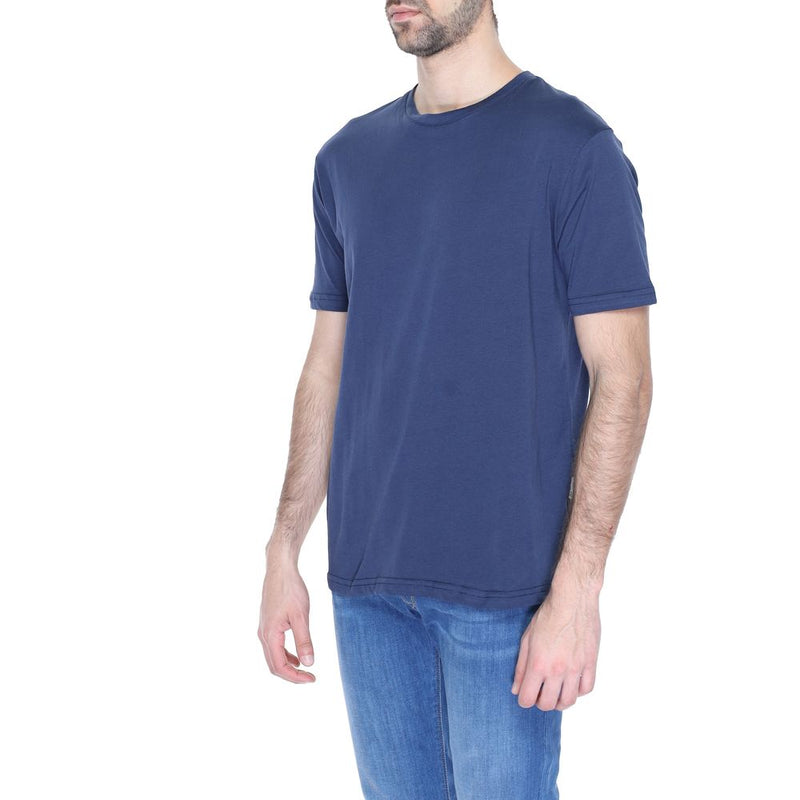 Blue Cotton T-Shirt Gianni Lupo