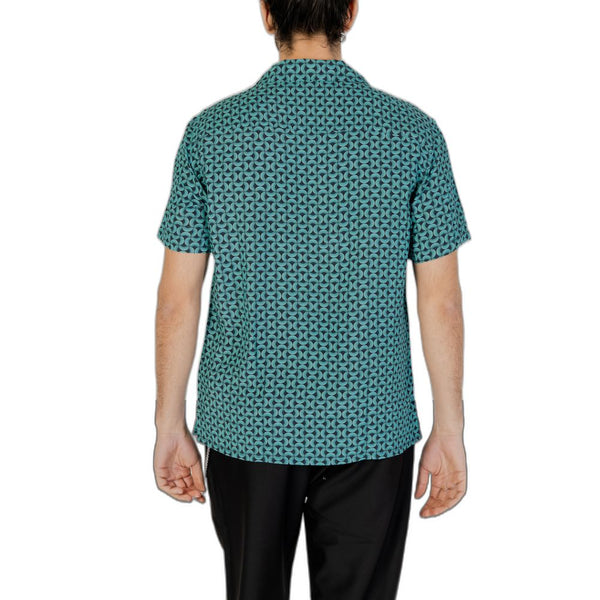 Turquoise Viscose Shirt Gianni Lupo