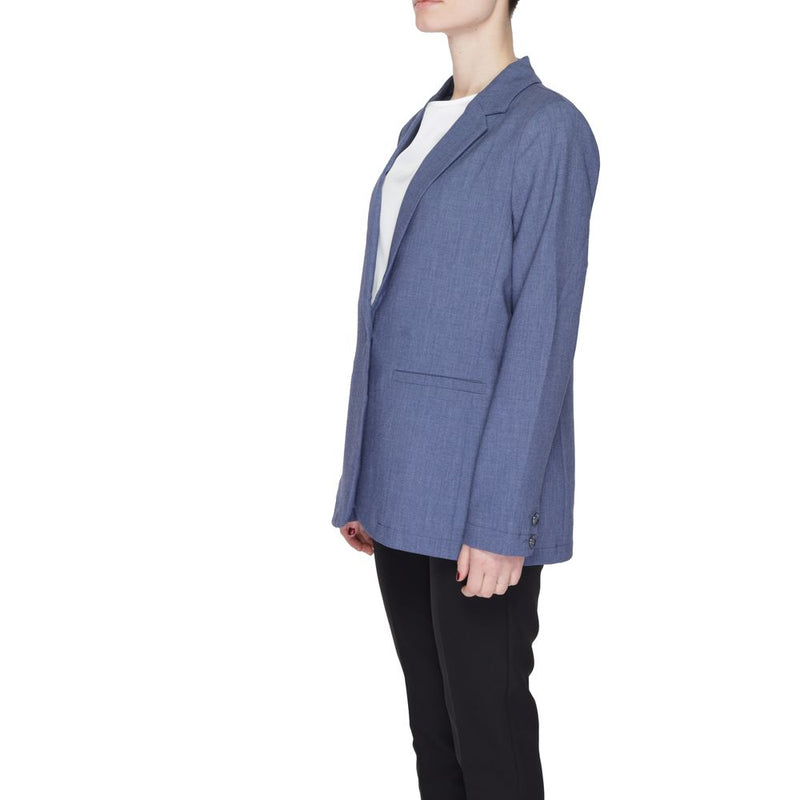 Blue Polyester Suits & Blazer Street One