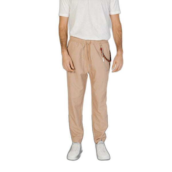 Beige Polyester Jeans & Pant Gianni Lupo