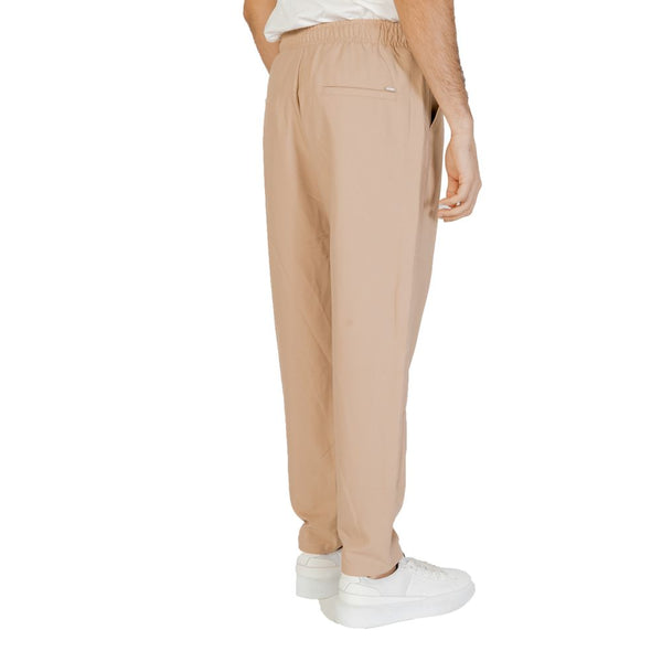 Beige Polyester Jeans & Pant Gianni Lupo