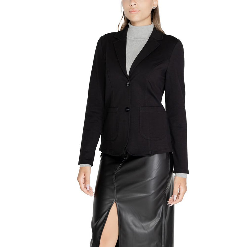 Black Viscose Suits & Blazer Street One