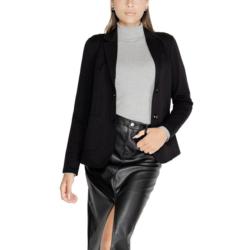 Black Viscose Suits & Blazer Street One