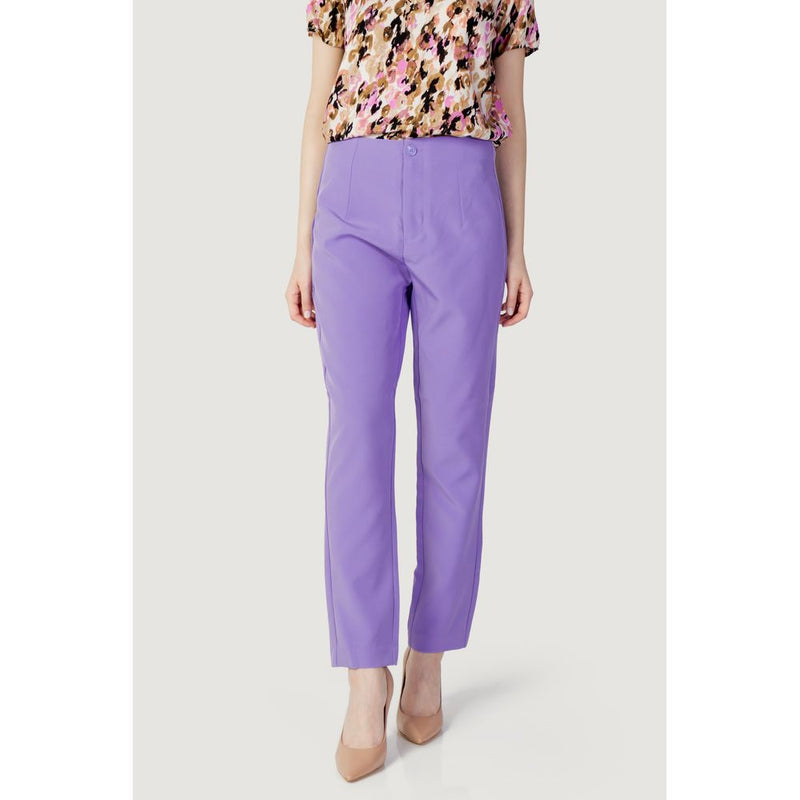 Purple Polyester Jeans & Pant Only