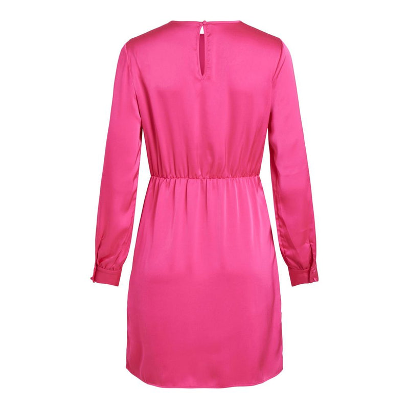 Pink Polyester Dress Vila Clothes