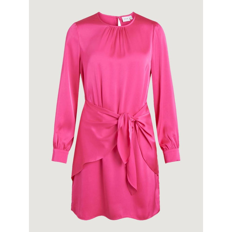 Pink Polyester Dress Vila Clothes