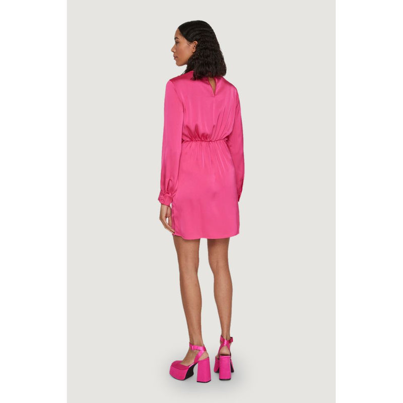 Pink Polyester Dress Vila Clothes