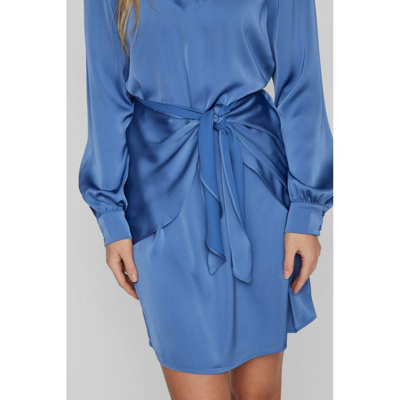 Blue Recycled Polyester Dress Vila Clothes