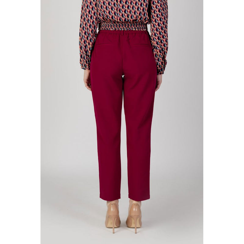 Bordeaux Polyester Jeans & Pant Vila Clothes