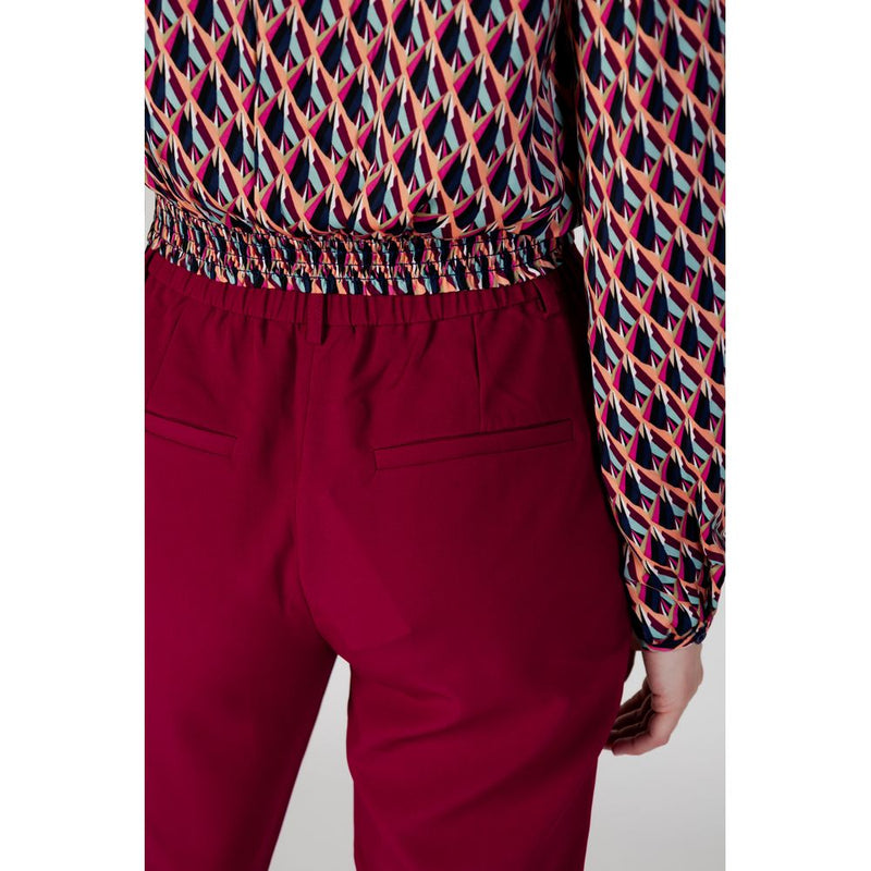 Bordeaux Polyester Jeans & Pant Vila Clothes