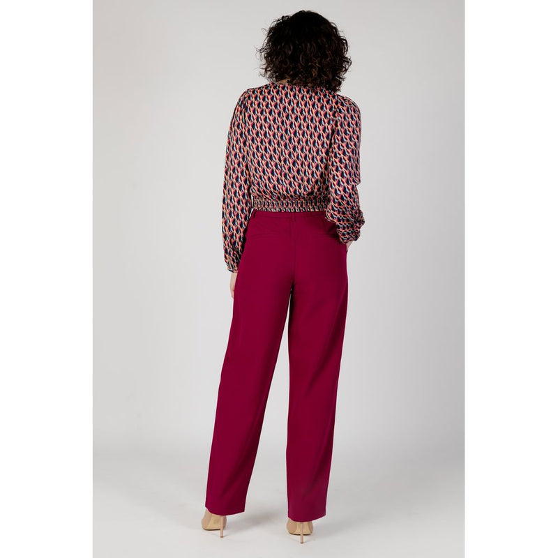 Bordeaux Polyester Jeans & Pant Vila Clothes