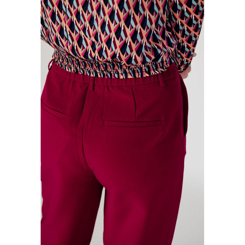 Bordeaux Polyester Jeans & Pant Vila Clothes