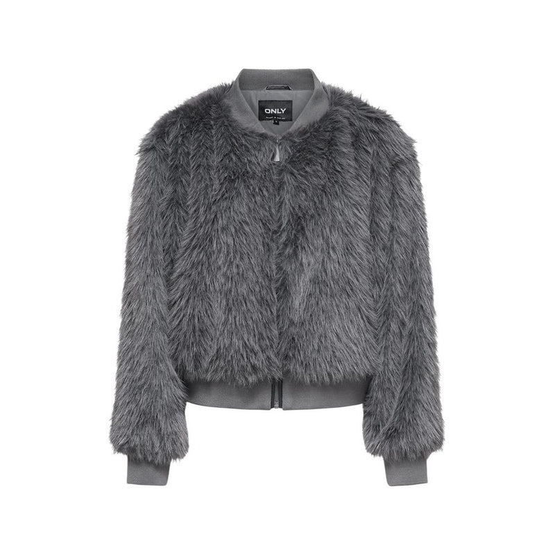 Gray Polyester Jackets & Coat Only