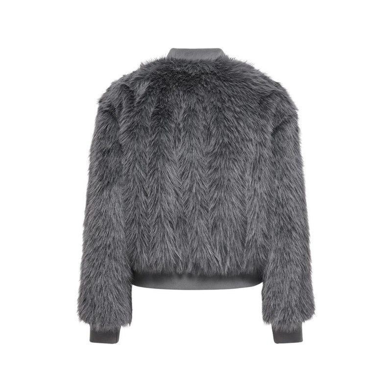 Gray Polyester Jackets & Coat Only