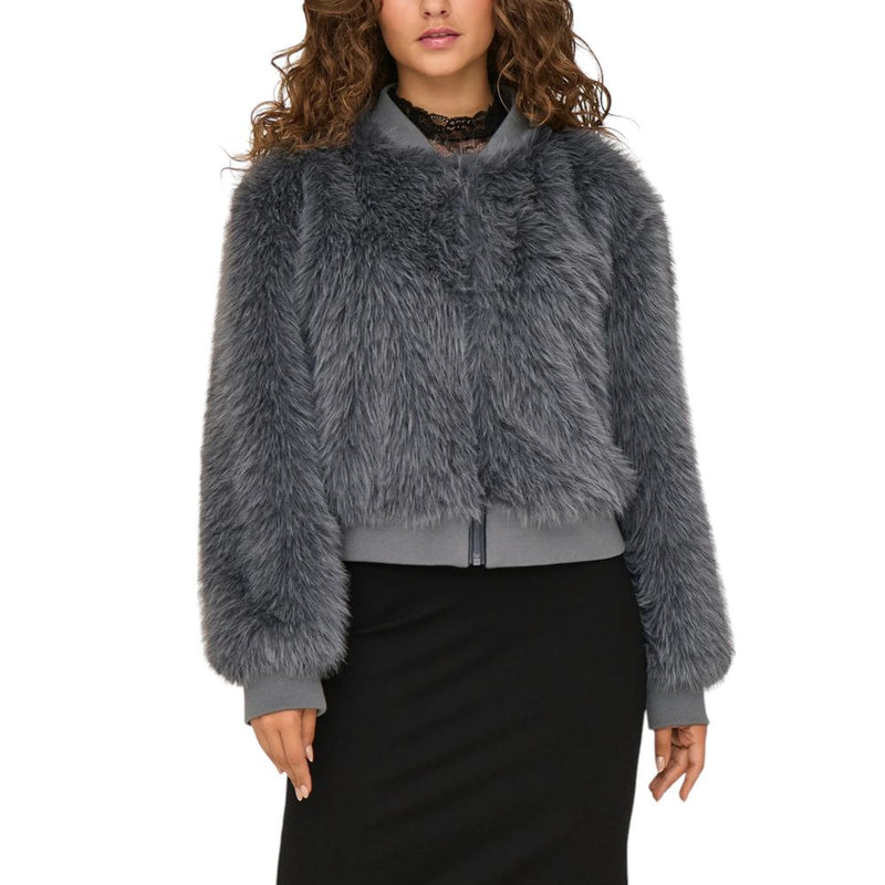 Gray Polyester Jackets & Coat Only