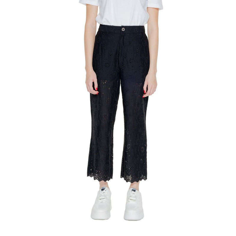 Black Viscose Jeans & Pant Morgan De Toi