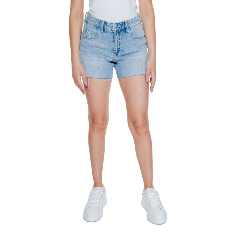 Light Blue Cotton Short Vero Moda