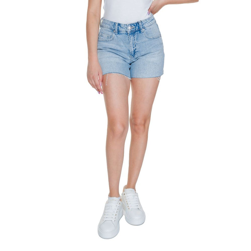 Light Blue Cotton Short Vero Moda