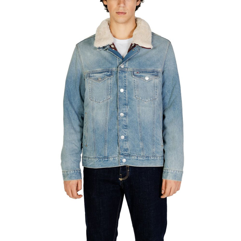 Light Blue Cotton Jacket Tommy Hilfiger Jeans