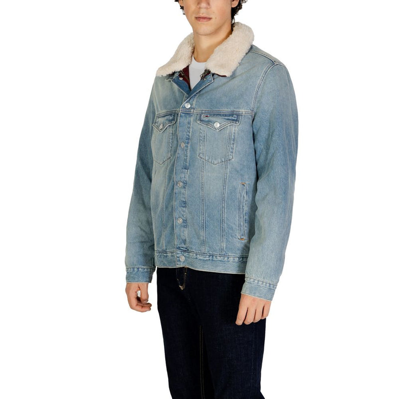 Light Blue Cotton Jacket Tommy Hilfiger Jeans