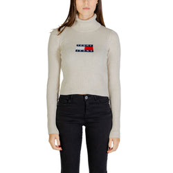 Beige Recycled Polyester Sweater Tommy Hilfiger Jeans