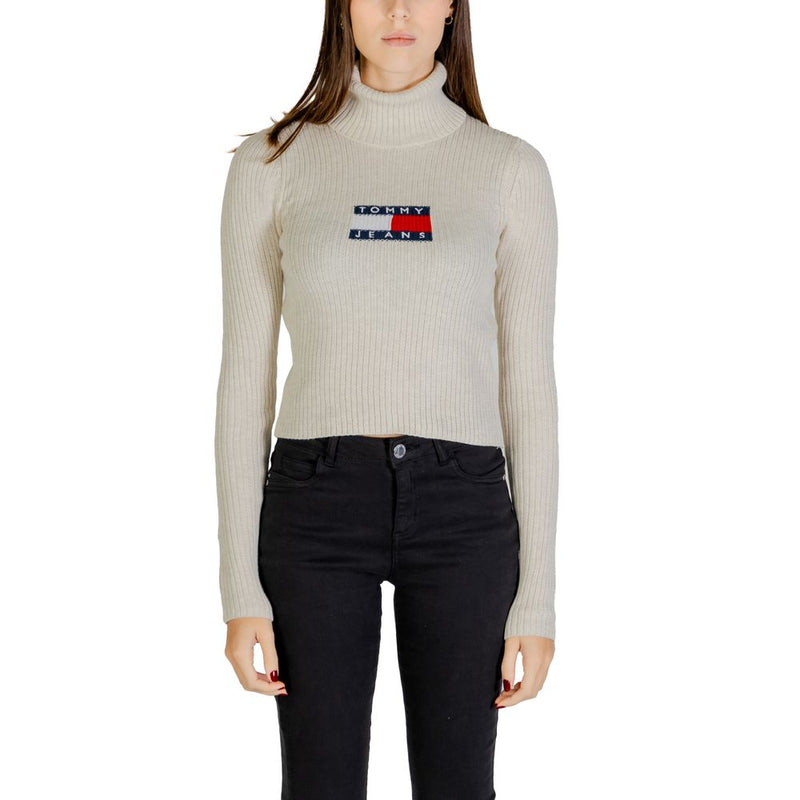 Beige Recycled Polyester Sweater Tommy Hilfiger Jeans