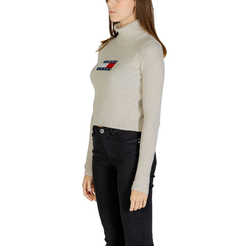 Beige Recycled Polyester Sweater Tommy Hilfiger Jeans
