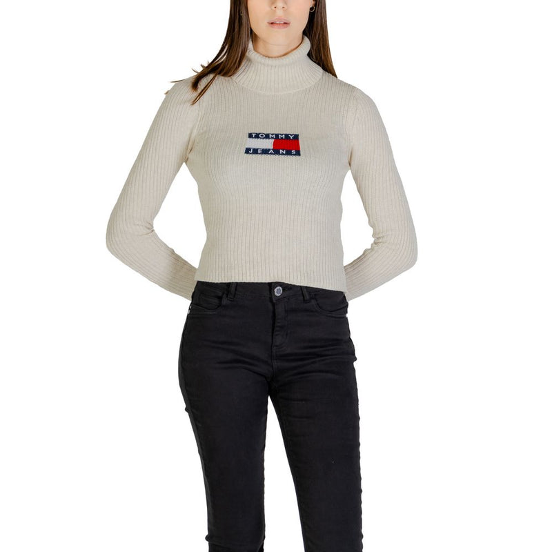 Beige Recycled Polyester Sweater Tommy Hilfiger Jeans