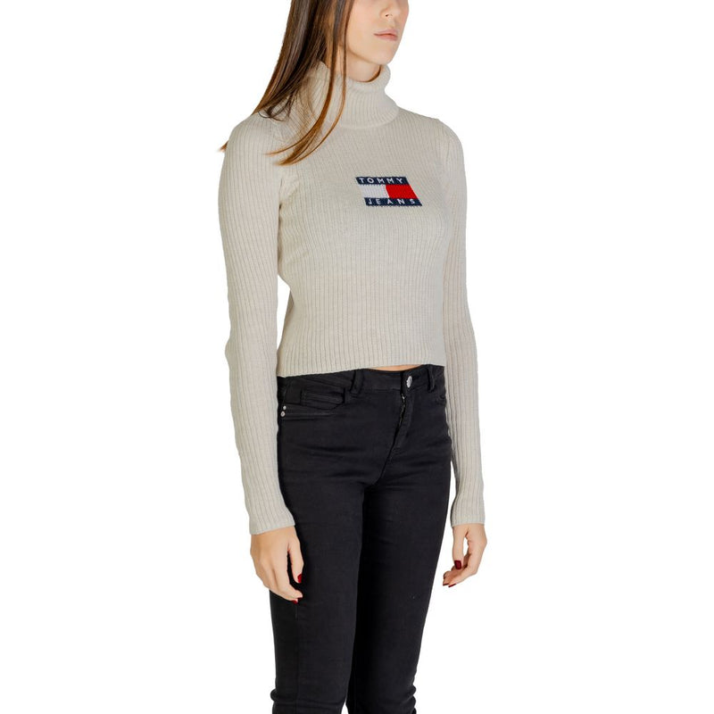 Beige Recycled Polyester Sweater Tommy Hilfiger Jeans