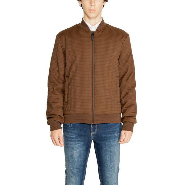 Brown Polyester Jacket Antony Morato