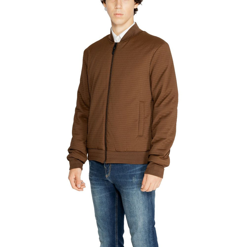 Brown Polyester Jacket Antony Morato